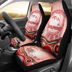 Dolphins Rugby Car Seat Cover Australian Aboriginal Dot Painting Style