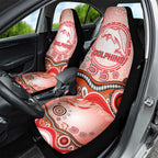 Dolphins Rugby Car Seat Cover Australian Aboriginal Dot Painting Style