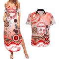 Dolphins Rugby Couples Matching Summer Maxi Dress and Hawaiian Shirt Australian Aboriginal Dot Painting Style