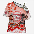 Dolphins Rugby Cross Shoulder Shirt Australian Aboriginal Dot Painting Style