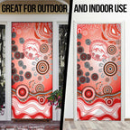 Dolphins Rugby Door Cover Australian Aboriginal Dot Painting Style