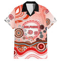 Dolphins Rugby Hawaiian Shirt Australian Aboriginal Dot Painting Style