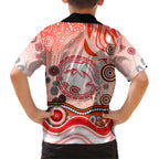 Dolphins Rugby Hawaiian Shirt Australian Aboriginal Dot Painting Style