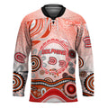 Dolphins Rugby Hockey Jersey Australian Aboriginal Dot Painting Style