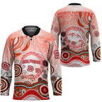 Dolphins Rugby Hockey Jersey Australian Aboriginal Dot Painting Style