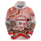 Dolphins Rugby Hoodie Australian Aboriginal Dot Painting Style