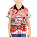 Dolphins Rugby Kid Hawaiian Shirt Australian Aboriginal Dot Painting Style