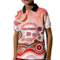 Dolphins Rugby Kid Polo Shirt Australian Aboriginal Dot Painting Style