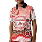 Dolphins Rugby Kid Polo Shirt Australian Aboriginal Dot Painting Style