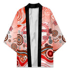 Dolphins Rugby Kimono Australian Aboriginal Dot Painting Style