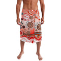 Dolphins Rugby Lavalava Australian Aboriginal Dot Painting Style