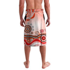 Dolphins Rugby Lavalava Australian Aboriginal Dot Painting Style