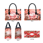 Dolphins Rugby Leather Bag Australian Aboriginal Dot Painting Style