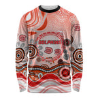Dolphins Rugby Long Sleeve Shirt Australian Aboriginal Dot Painting Style