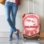 Dolphins Rugby Luggage Cover Australian Aboriginal Dot Painting Style