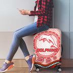 Dolphins Rugby Luggage Cover Australian Aboriginal Dot Painting Style