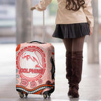 Dolphins Rugby Luggage Cover Australian Aboriginal Dot Painting Style