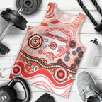 Dolphins Rugby Men Tank Top Australian Aboriginal Dot Painting Style