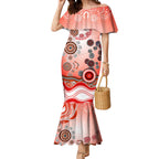 Dolphins Rugby Mermaid Dress Australian Aboriginal Dot Painting Style