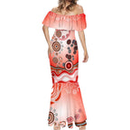 Dolphins Rugby Mermaid Dress Australian Aboriginal Dot Painting Style