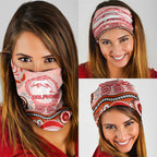 Dolphins Rugby Neck Gaiter Australian Aboriginal Dot Painting Style