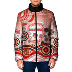 Dolphins Rugby Padded Jacket Australian Aboriginal Dot Painting Style