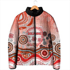 Dolphins Rugby Padded Jacket Australian Aboriginal Dot Painting Style