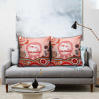 Dolphins Rugby Pillow Cover Australian Aboriginal Dot Painting Style