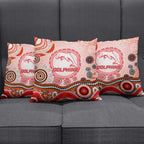 Dolphins Rugby Pillow Cover Australian Aboriginal Dot Painting Style