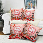 Dolphins Rugby Pillow Cover Australian Aboriginal Dot Painting Style