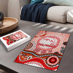 Dolphins Rugby Puzzle Australian Aboriginal Dot Painting Style