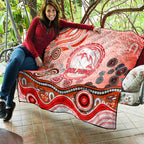 Dolphins Rugby Quilt Australian Aboriginal Dot Painting Style