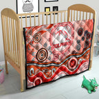 Dolphins Rugby Quilt Australian Aboriginal Dot Painting Style