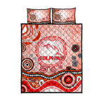 Dolphins Rugby Quilt Bed Set Australian Aboriginal Dot Painting Style