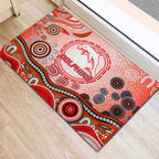 Dolphins Rugby Rubber Doormat Australian Aboriginal Dot Painting Style
