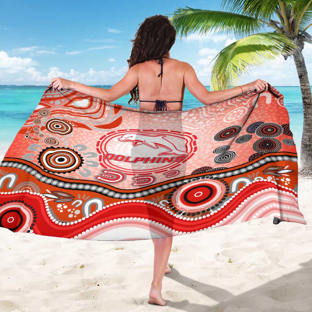 Dolphins Rugby Sarong Australian Aboriginal Dot Painting Style