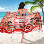 Dolphins Rugby Sarong Australian Aboriginal Dot Painting Style