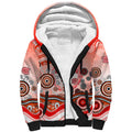 Dolphins Rugby Sherpa Hoodie Australian Aboriginal Dot Painting Style
