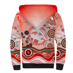 Dolphins Rugby Sherpa Hoodie Australian Aboriginal Dot Painting Style