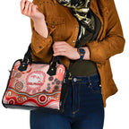 Dolphins Rugby Shoulder Handbag Australian Aboriginal Dot Painting Style