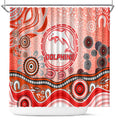 Dolphins Rugby Shower Curtain Australian Aboriginal Dot Painting Style