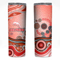 Dolphins Rugby Skinny Tumbler Australian Aboriginal Dot Painting Style