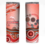 Dolphins Rugby Skinny Tumbler Australian Aboriginal Dot Painting Style