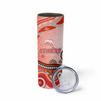 Dolphins Rugby Skinny Tumbler Australian Aboriginal Dot Painting Style