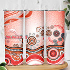 Dolphins Rugby Skinny Tumbler Australian Aboriginal Dot Painting Style
