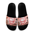 Dolphins Rugby Slide Sandals Australian Aboriginal Dot Painting Style