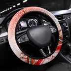 Dolphins Rugby Steering Wheel Cover Australian Aboriginal Dot Painting Style