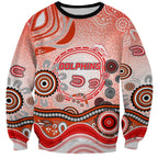 Dolphins Rugby Sweatshirt Australian Aboriginal Dot Painting Style