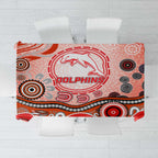 Dolphins Rugby Tablecloth Australian Aboriginal Dot Painting Style