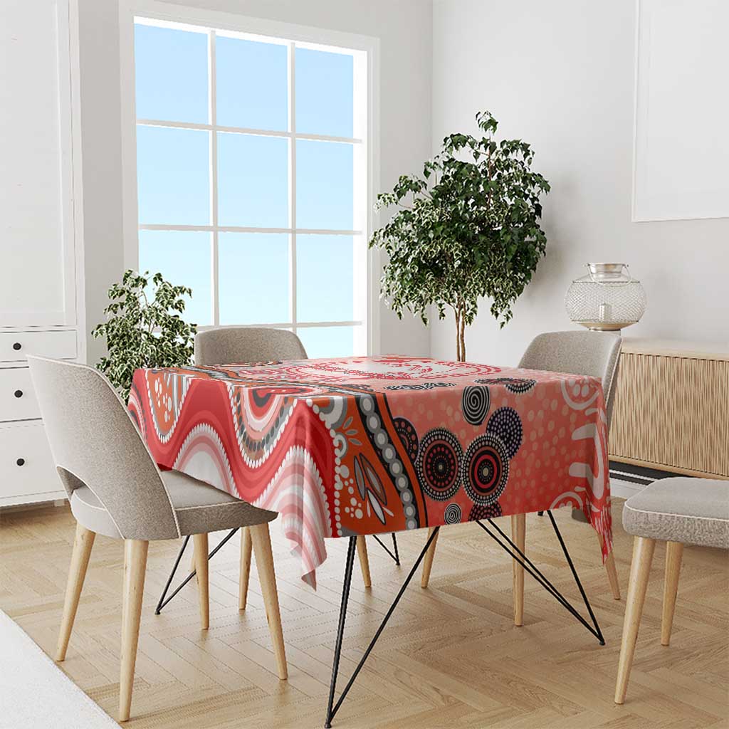 Dolphins Rugby Tablecloth Australian Aboriginal Dot Painting Style